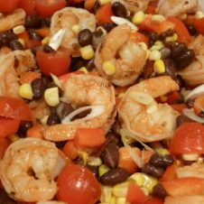 This chipotle shrimp, corn and black bean salad is a perfect quick and healthy weeknight meal.