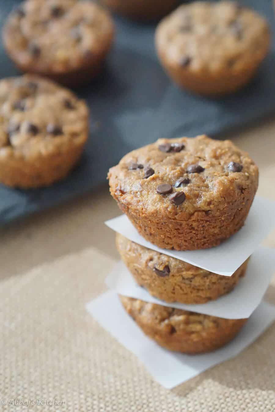 Gluten free peanut butter chocolate muffins.