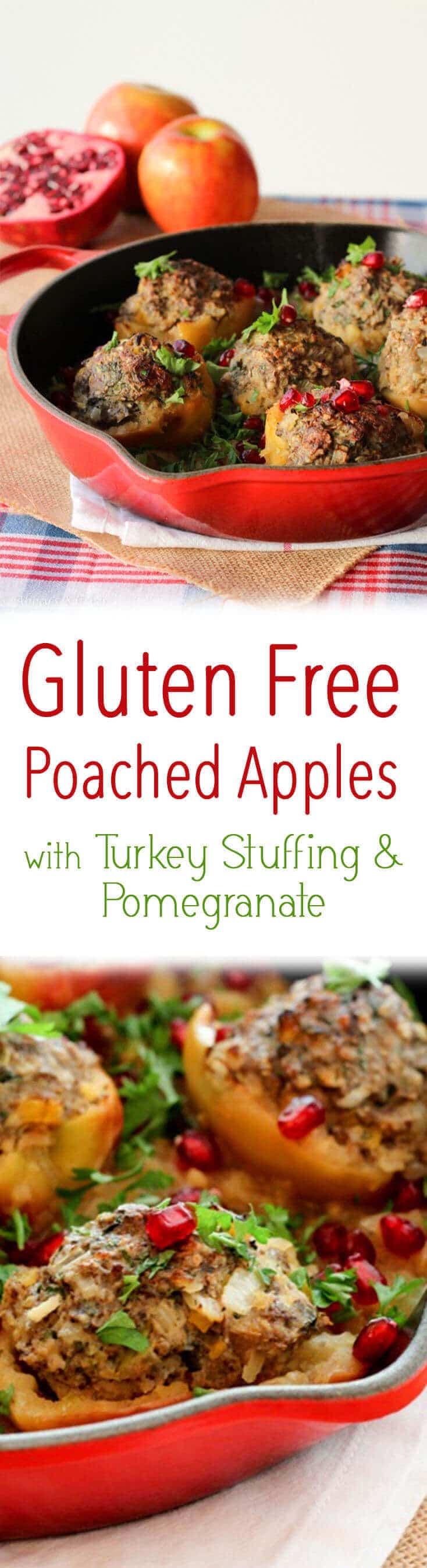 These Poached Apple with Turkey Stuffing are a great gluten free holiday recipe!