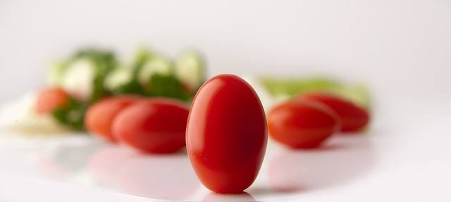 A cherry tomato.