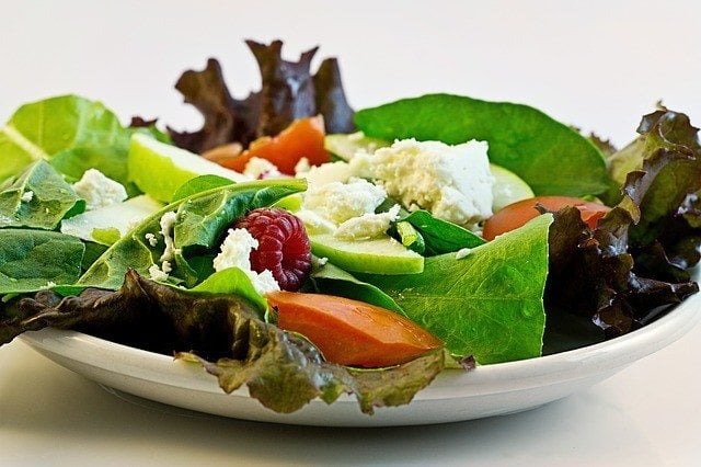 A plate of salad.