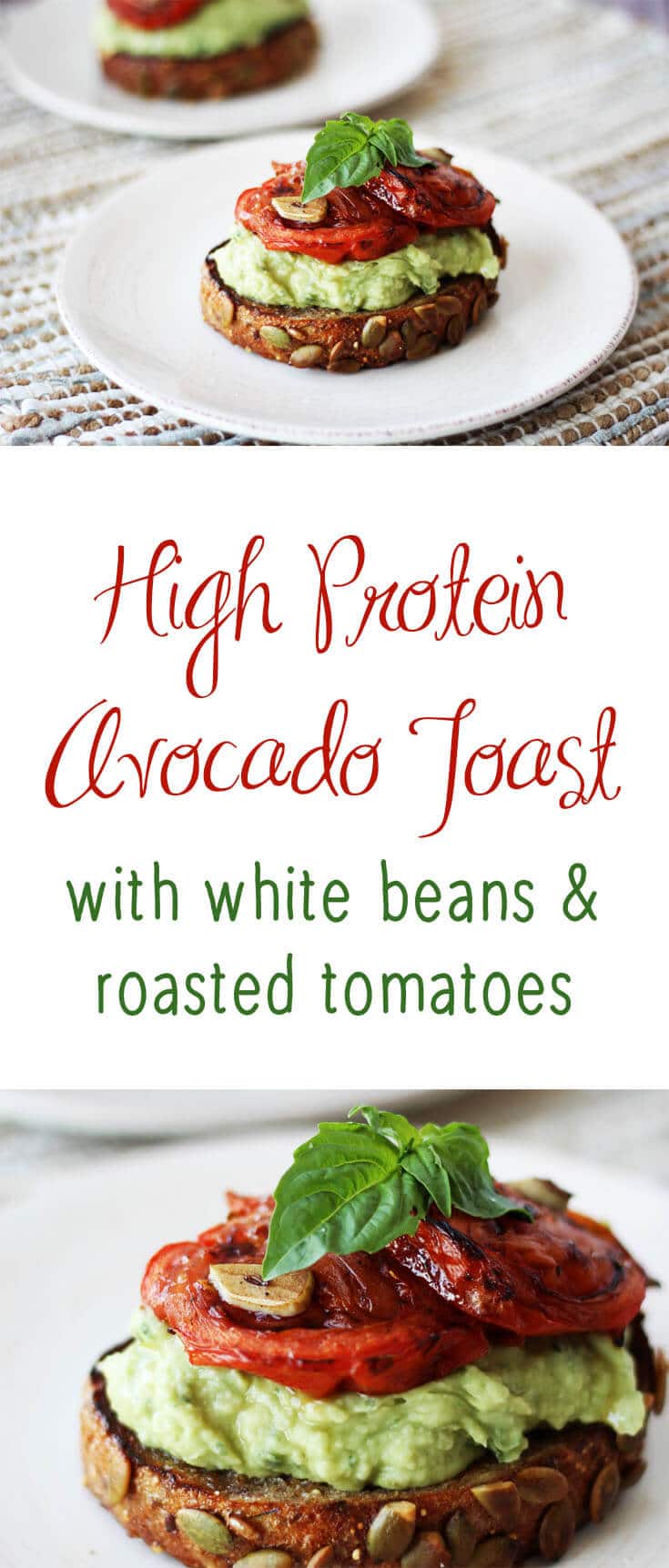 High Protein Avocado Toast with White Beans Gluten Free & Vegan
