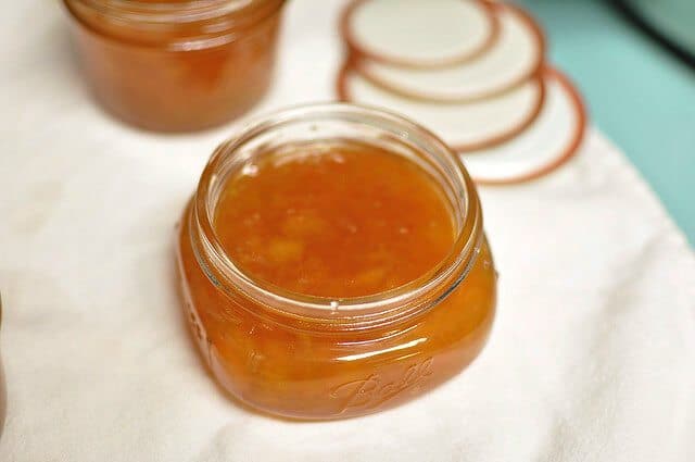 A jar of grapefruit jam.