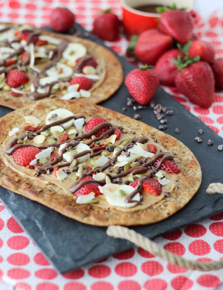 Two homemade beaver tails made with flatbread.