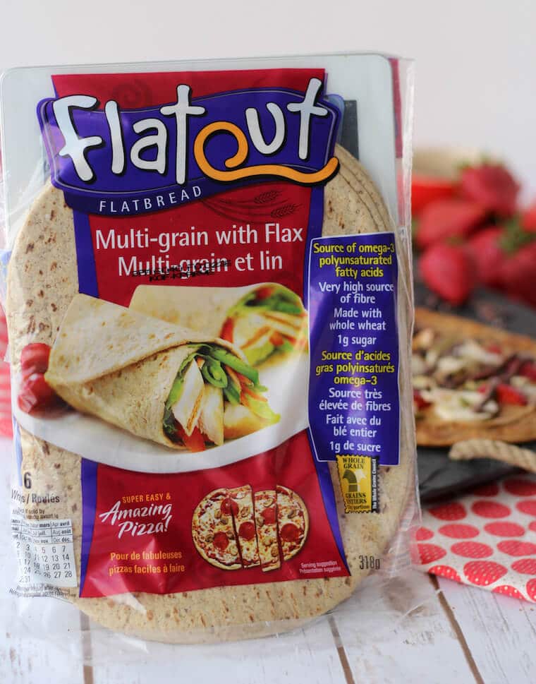 A bag of flatout flatbread. 