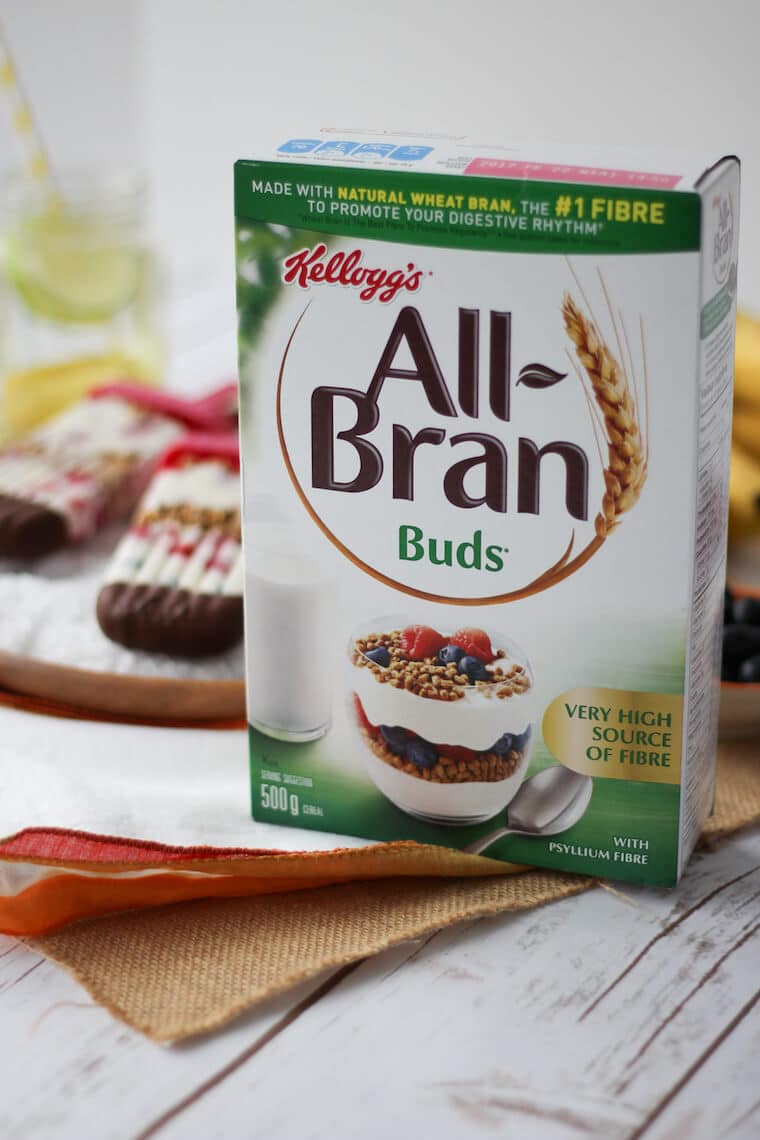 A box of All Bran Buds cereal.