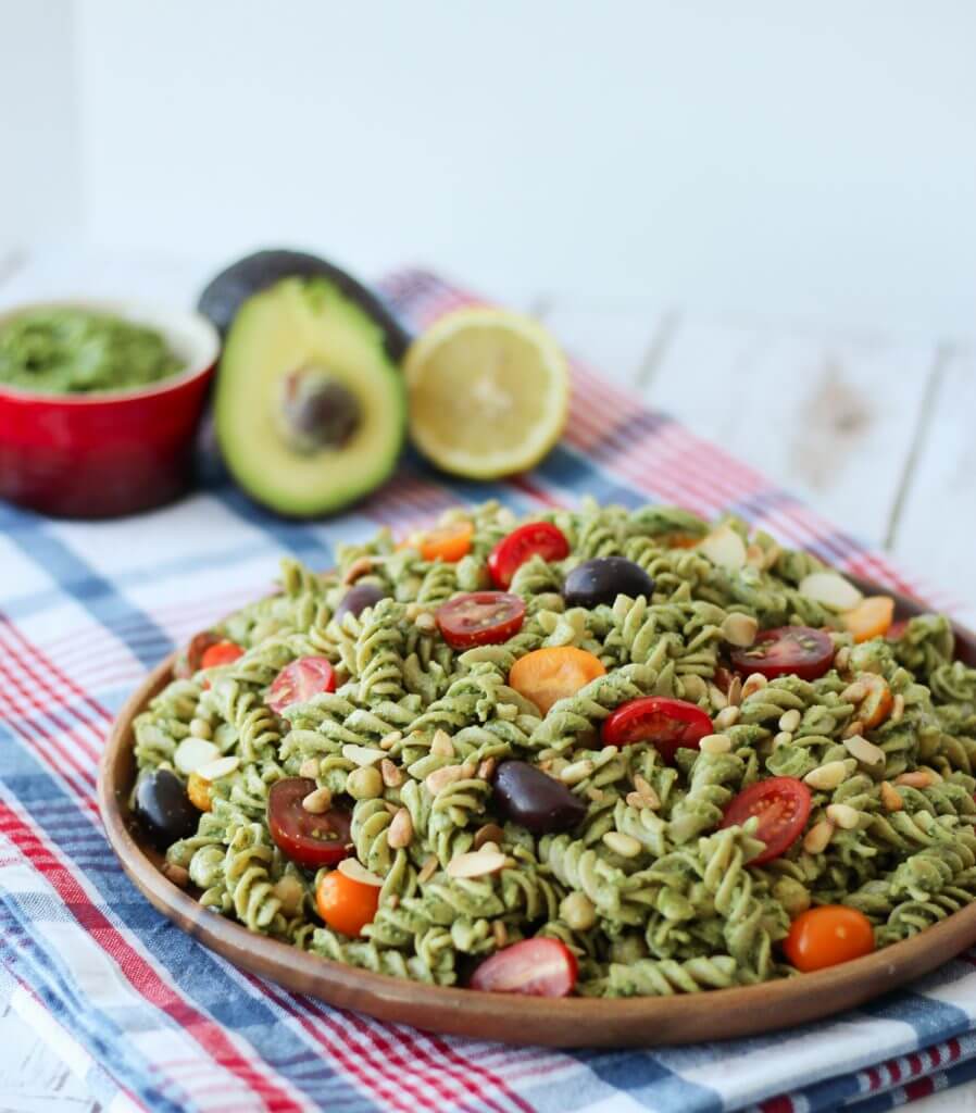 Vegan Pesto Gluten Free Pasta Salad Healthy Potluck Recipe