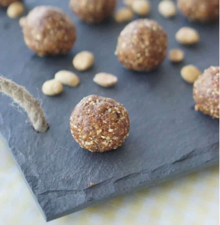 A close up of energy balls.