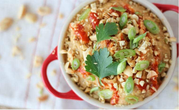 Overhead photo of a bowl of gluten free noodles.