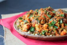 This delicious paleo chicken curry with cauliflower and sweet potatoes is one of my favourite gluten free one pot meals.