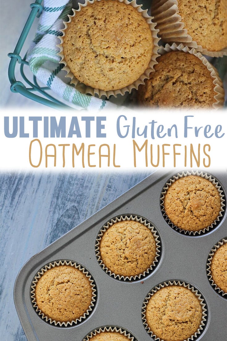 These ultimate Gluten Free Oatmeal Muffins are the only recipe you'll need for a healthy, dairy free snack of quickie breakfast.