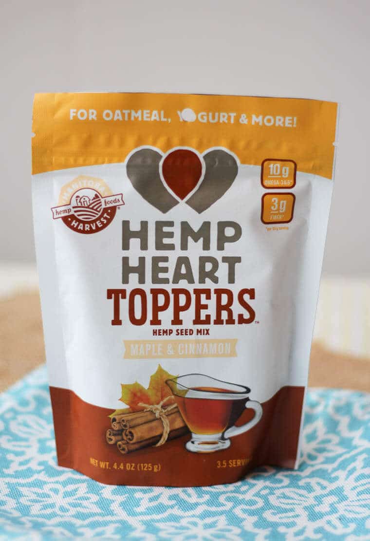 A bag of hemp heart toppers.