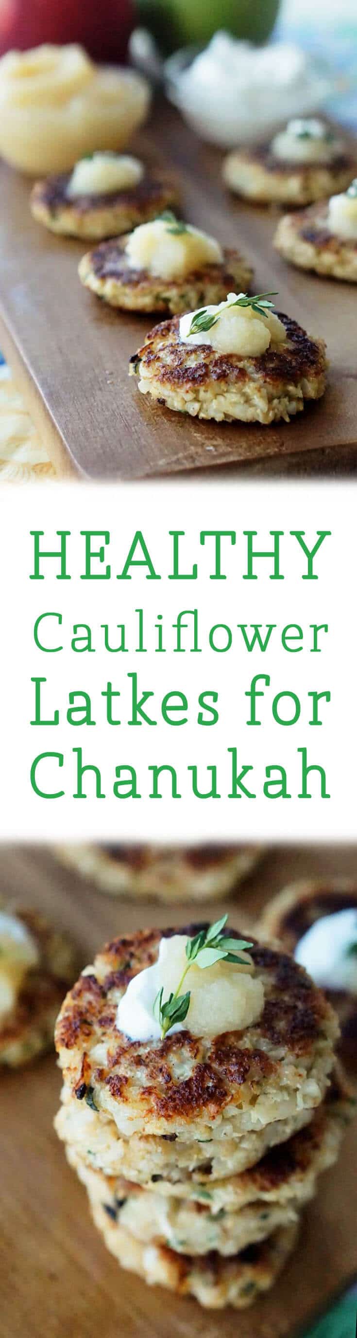 These healthy Cauliflower latkes are a great healthy option for your annual Chanukuh celebrations!