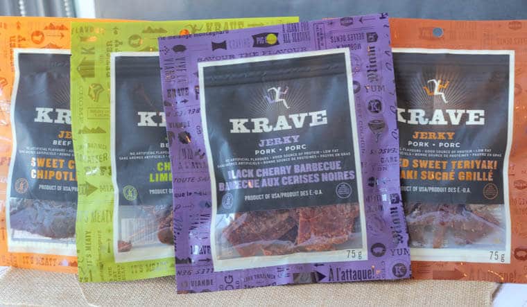 Multiple packs of Krave jerky.