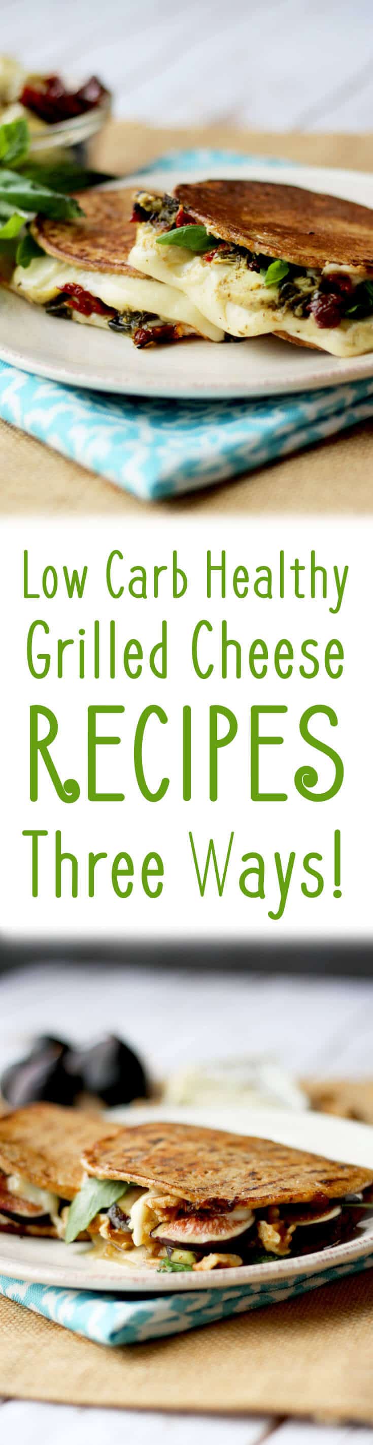 These three low carb healthy grilled cheese recipes will help you get your cheese fix without the carb load! Bring on the cheese, lovelies!