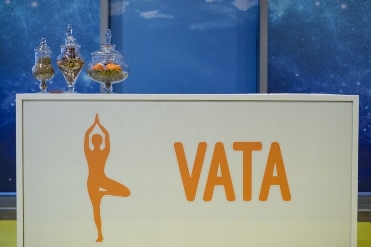 A close up of a sign saying VATA.