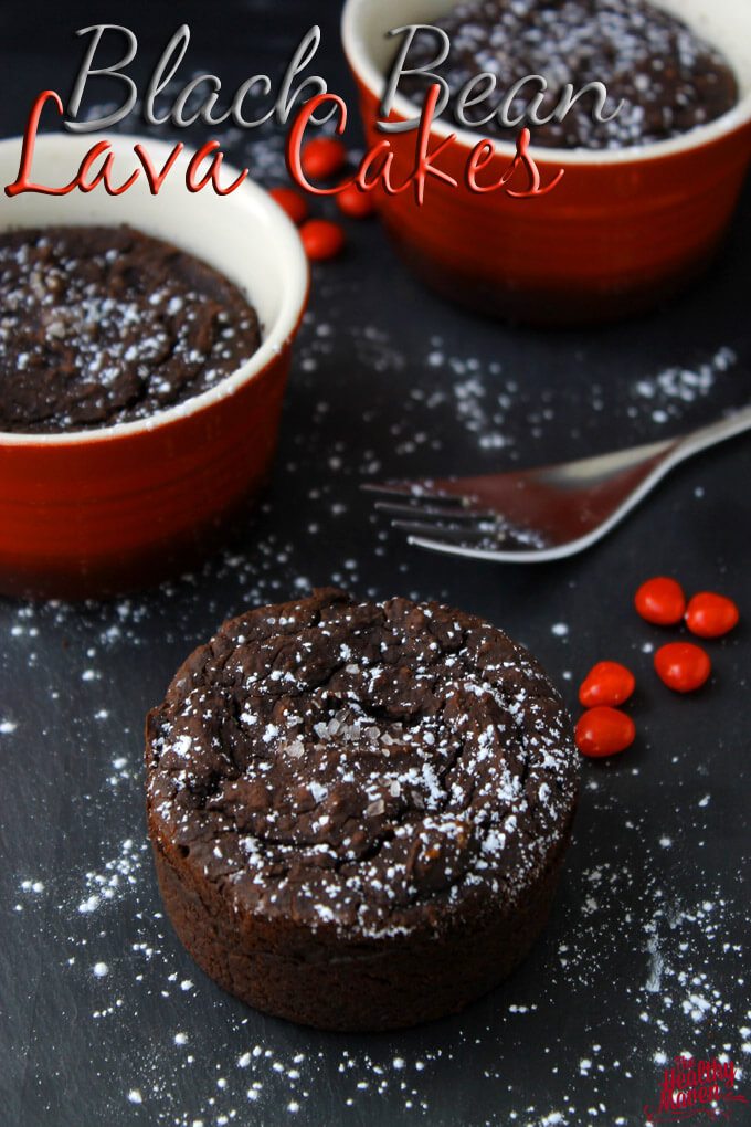 A black bean lava cakes.