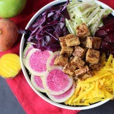 These vegan poke bowls with crispy tofu were inspired by traditional Hawaiian poke bowls and offer three unique takes on gluten free power bowls!