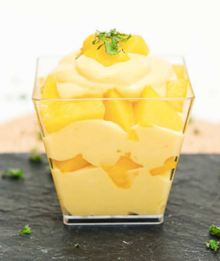 Mango Mousse Parfait - Vegetarian Gastronomy