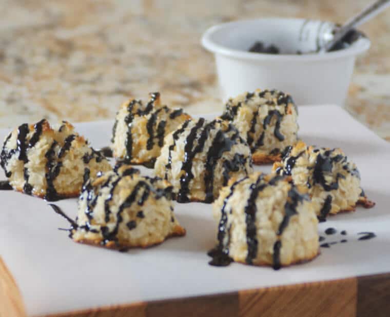 A plate of coconut macaroons.