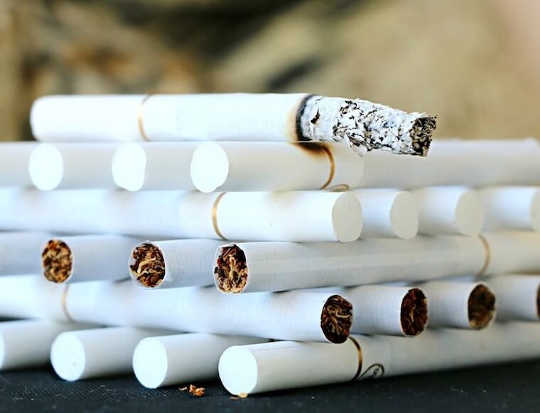 Pile of cigarettes 