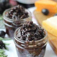 This grape, fig and marsala wine compote is a naturally vegan, gluten free fruit spread accompaniment with crackers or cheese.