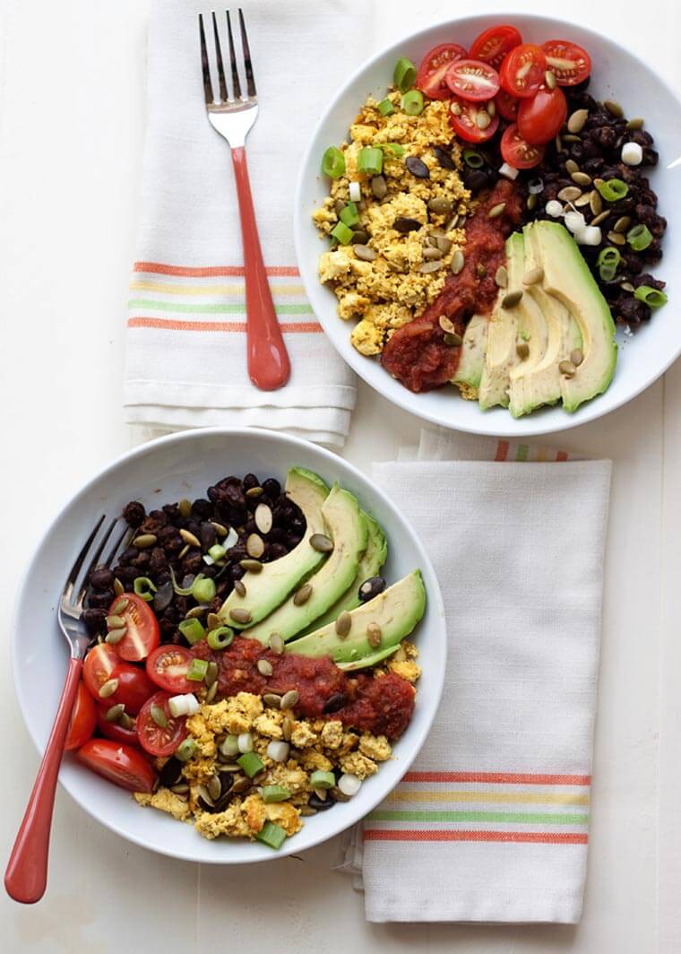 Two protein breakfast bowls.