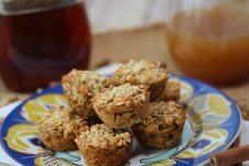 A plate of apple pie vegan granola cups.