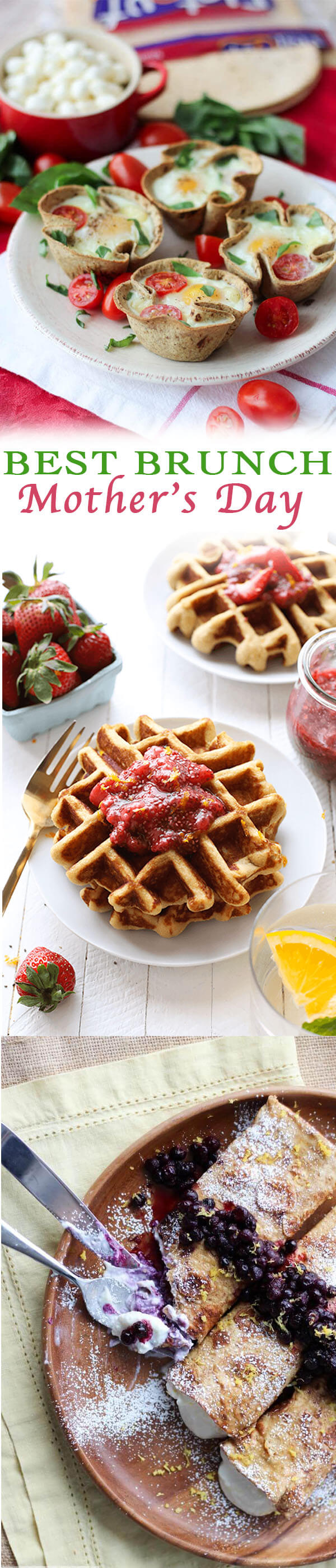 A white plate with two waffles on top with jam.