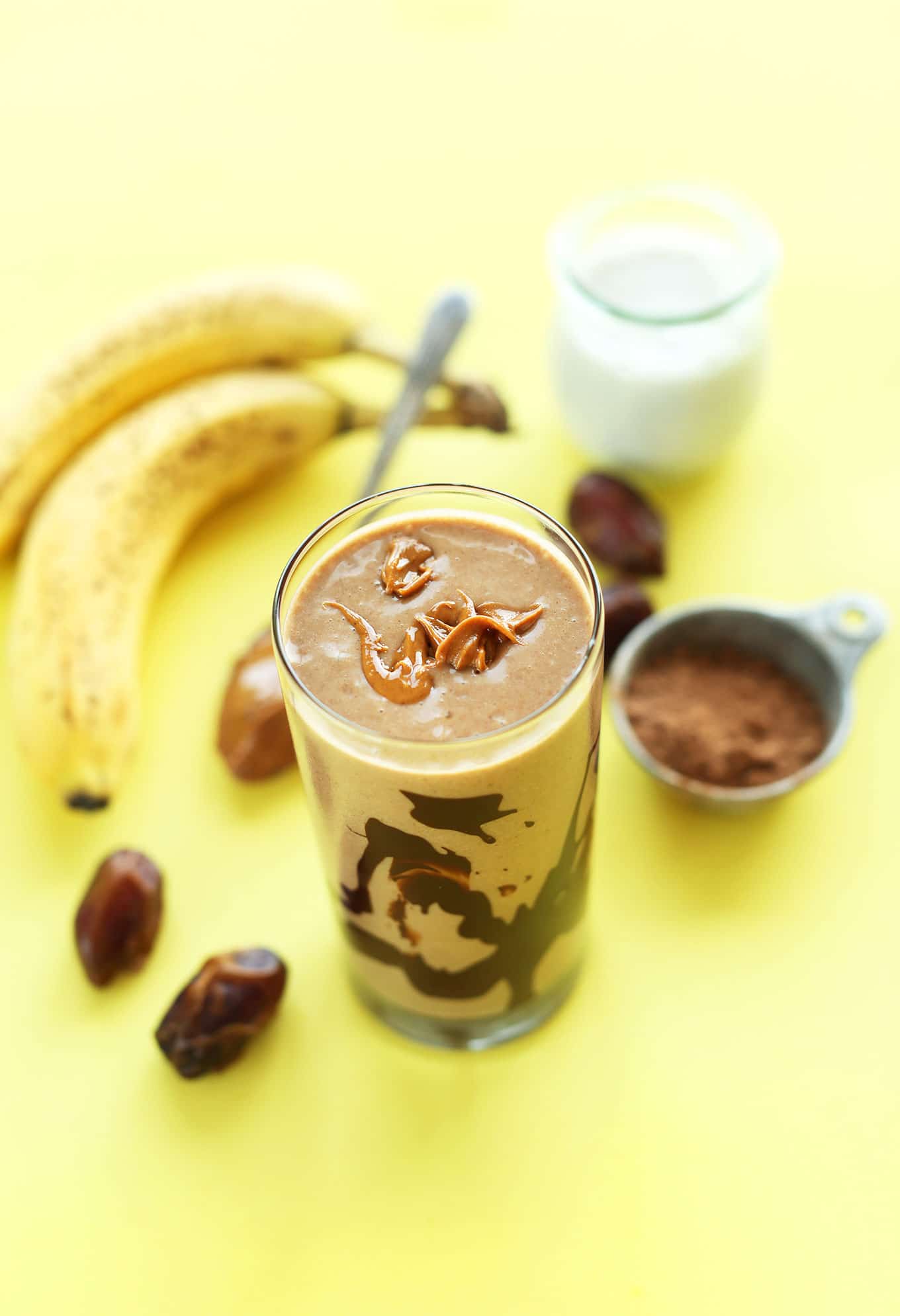 Smoothie in a glass.