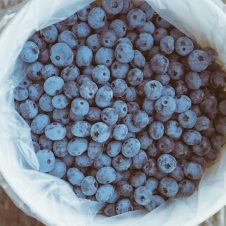 A photo of blueberries.