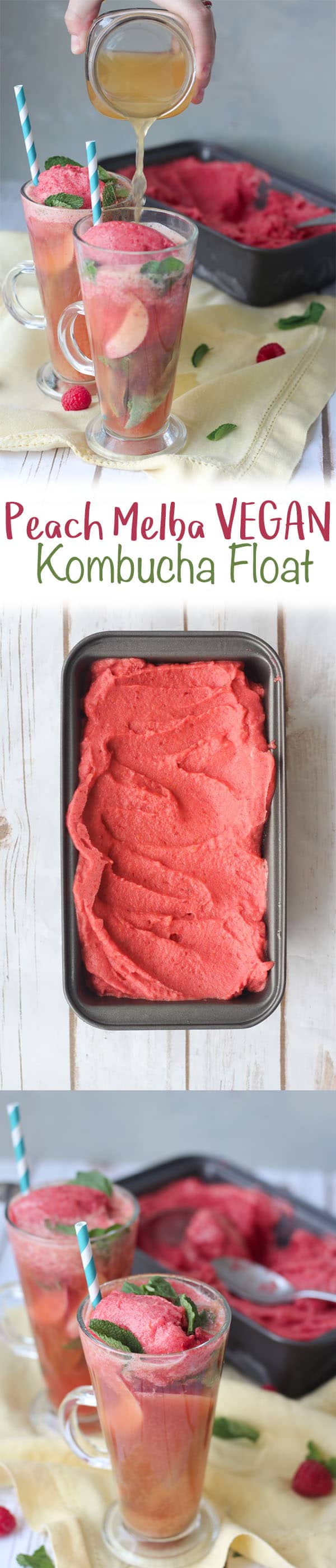 Overhead photo of homemade sorbet in a pan.