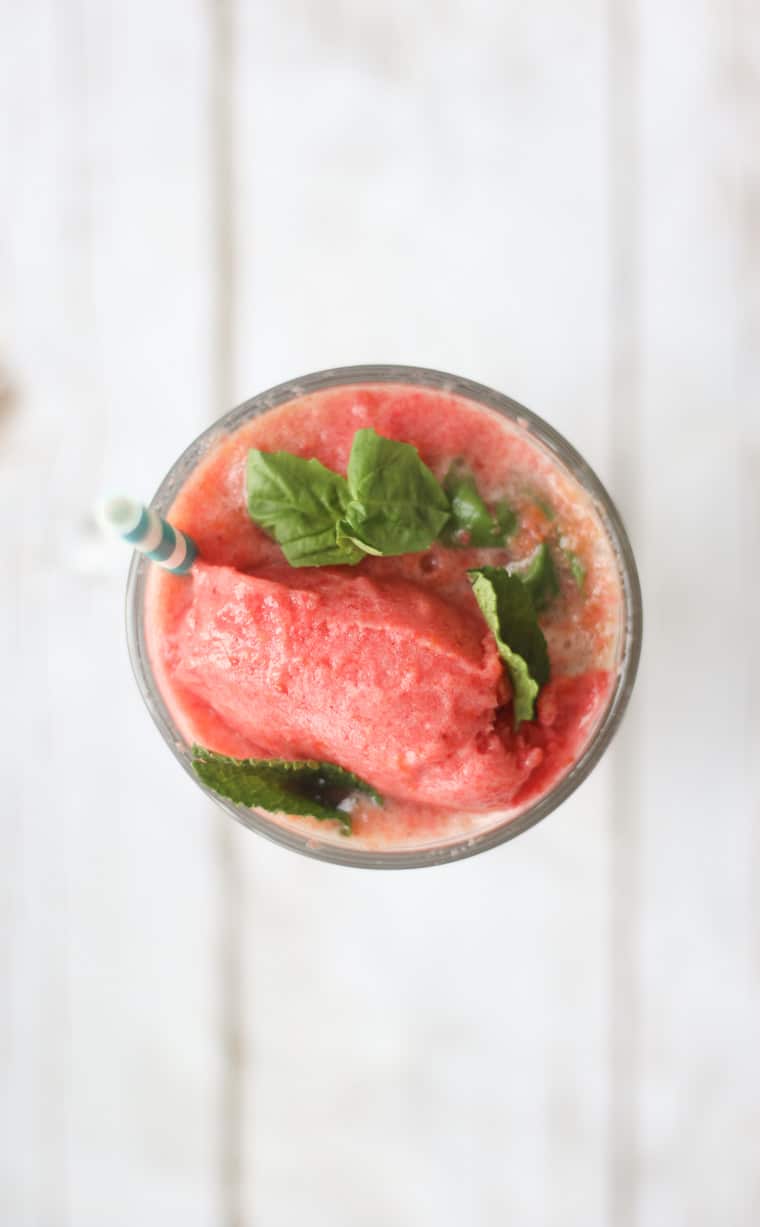 Overhead photo of a kombucha float.