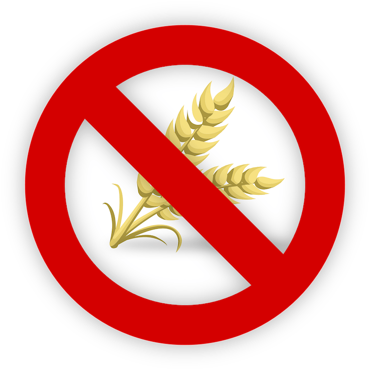 A icon of wheat crossed out.