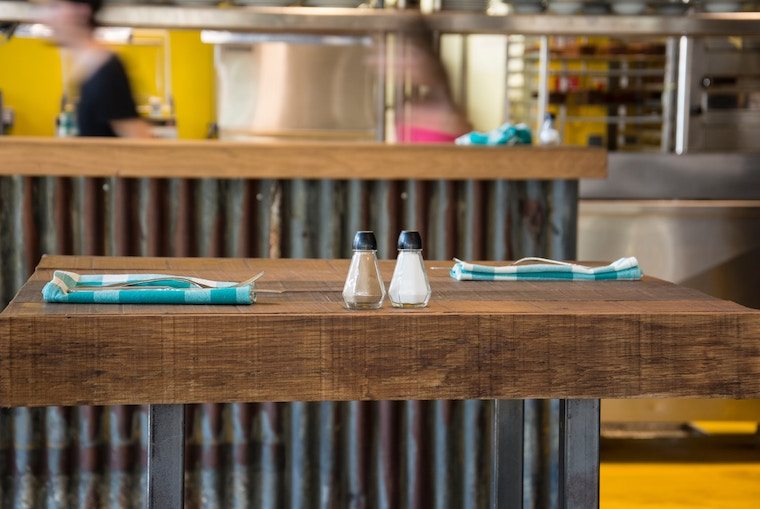 image of a wooden kitchen counter