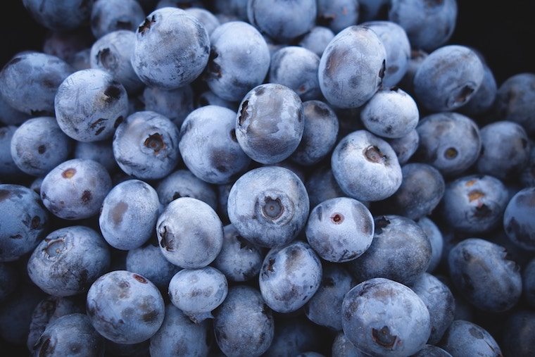 close up of blueberries