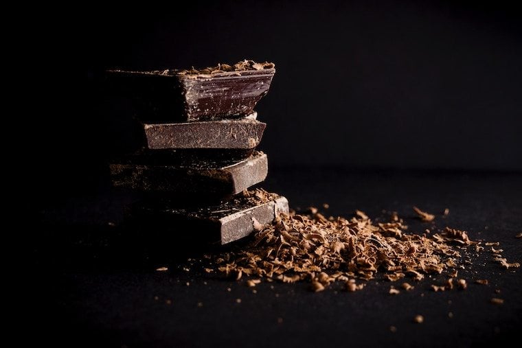 squares of dark chocolate 