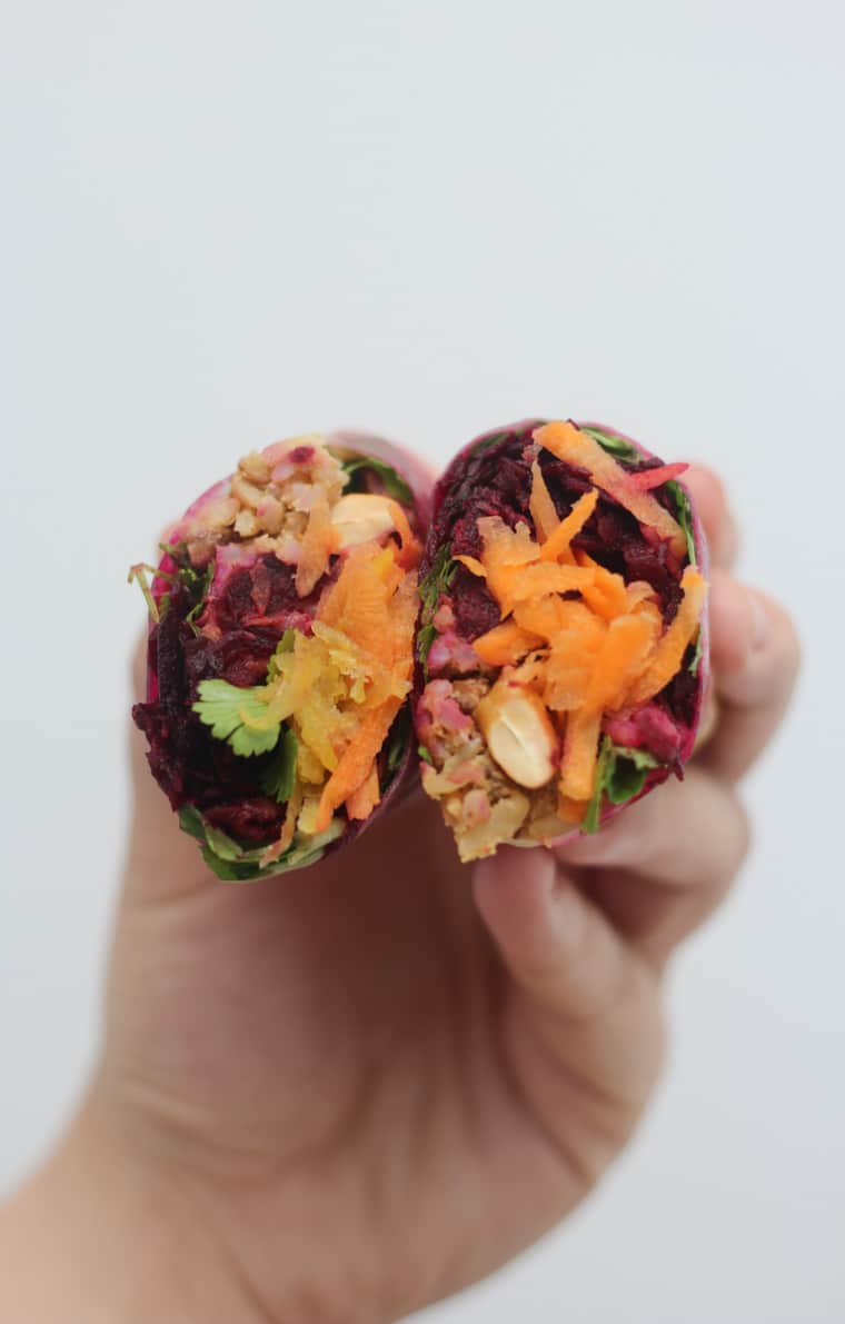 These gluten free vegan paleo friendly protein rainbow summer cold rolls with a hearty lentil and rice filling are an easy fuss-free, no bake appetizer or meal for hot summer nights.