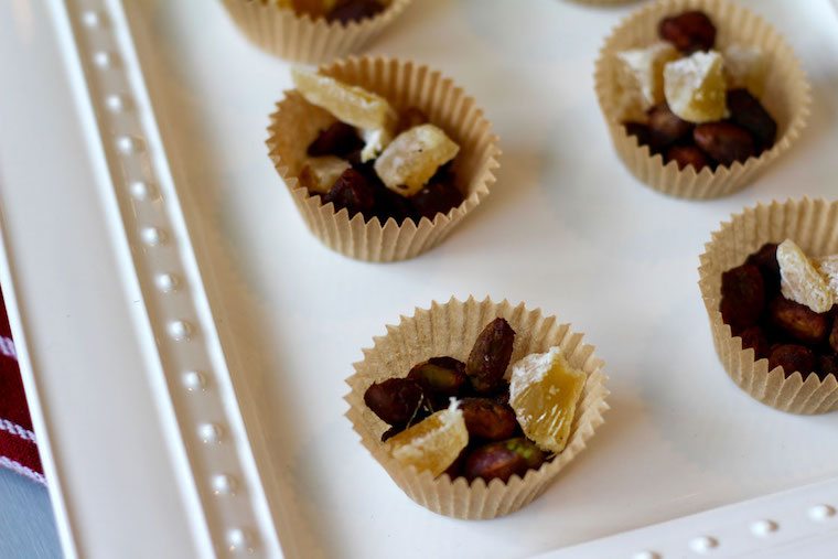 Trail mix muffin wrappers. 