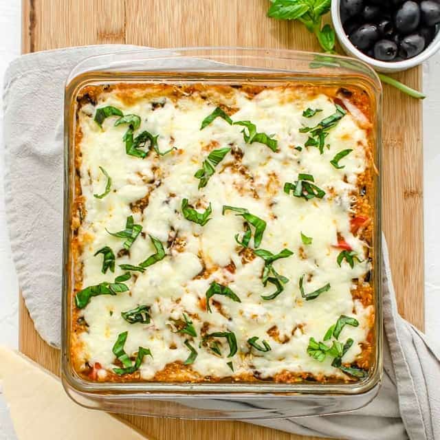 Pizza Casserole Recipe with Quinoa Easy Vegan Dish Abbey's Kitchen