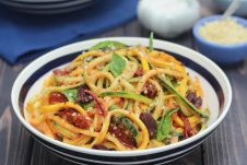 This gluten free and Vegan Vodka Sauce Zucchini Noodle Pasta is so incredibly creamy, you'll never guess it's dairy-free, and low carb!