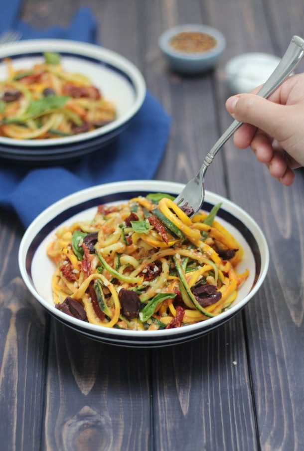 Vegan Vodka Sauce Zucchini Noodle Pasta Gluten Free, Low Carb Zoodles