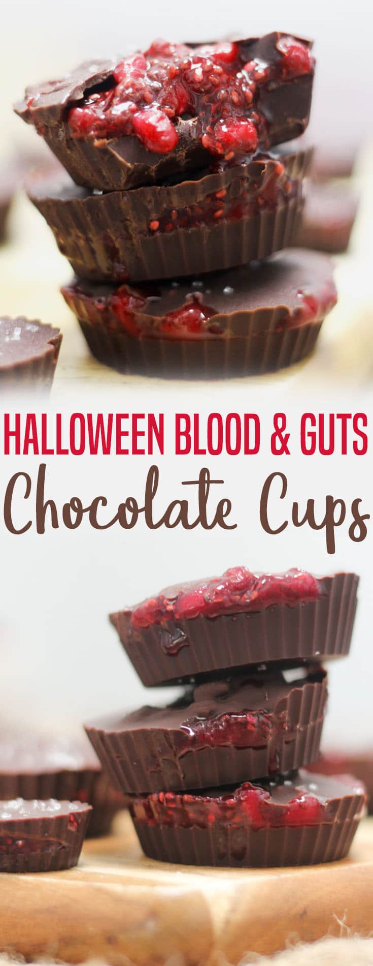 Halloween Blood and Guts Chocolate Cups | Vegan and Gluten Free Dessert ...