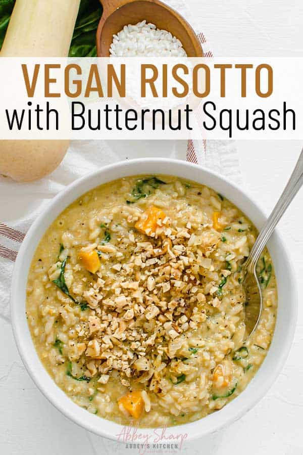 Butternut Squash Risotto Recipe | Vegan + Gluten Free - Abbey's Kitchen