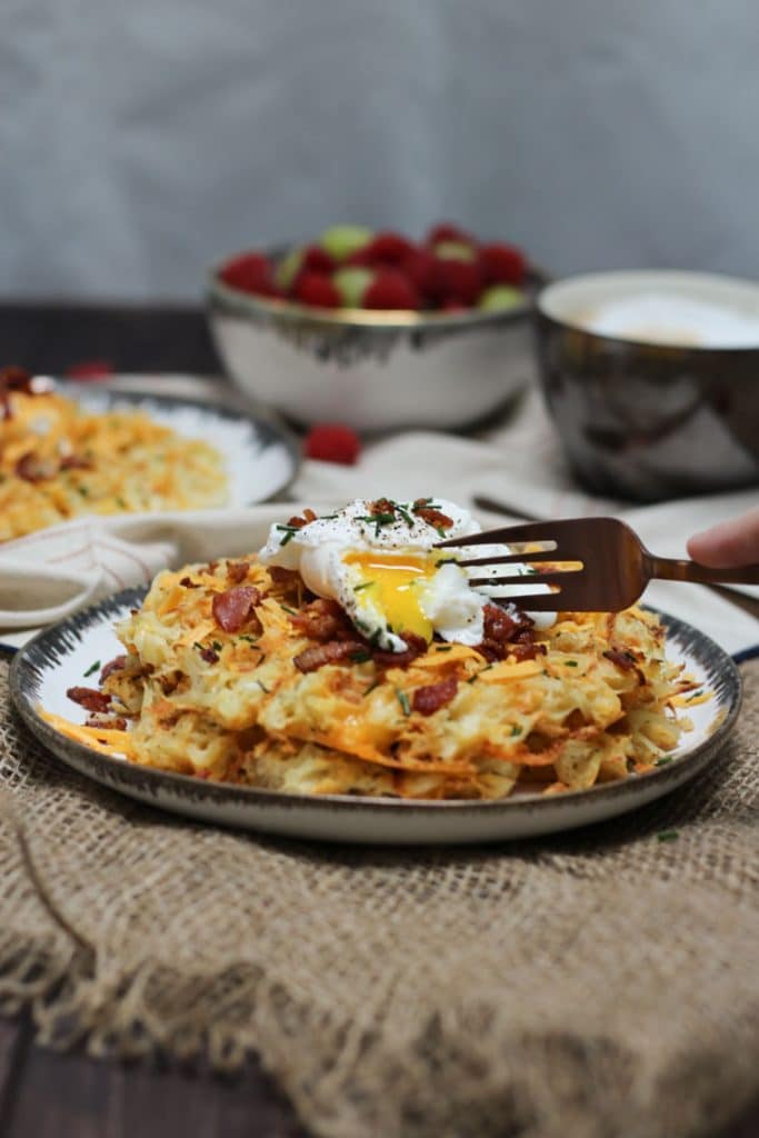 Loaded Potato Waffles Gluten Free and Grain Free Brunch Recipe