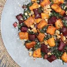 This Gluten Free Beet Gnocchi with Brown Butter Rainbow Chard is an elegant vegetarian holiday Christmas main dish.