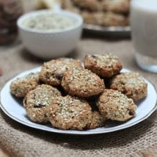 A plate of hemp heart falafels.