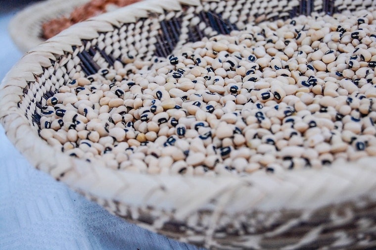 barrel full of dried beans