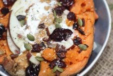 I share my recipe for Vegan Sweet Potato Breakfast Bowl, an easy gluten free, paleo approved breakfast that's a grain-free alternative to cereal or toast.