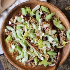 This Vegan Gluten Free Celery, Kasha and Tofu Feta Salad is a perfect winter salad for easy entertaining any night of the week!